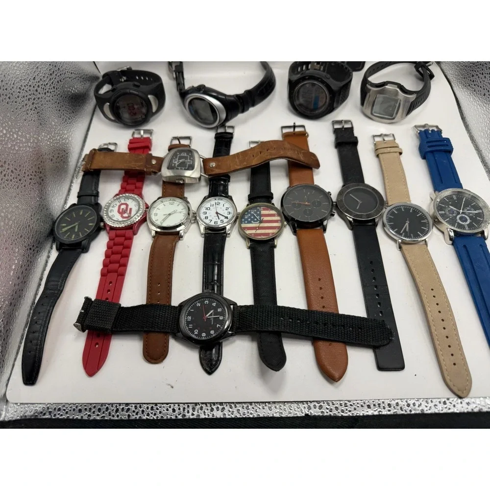 Unbranded Mens Watches Lot‎ Of 15 For Parts Or Repair